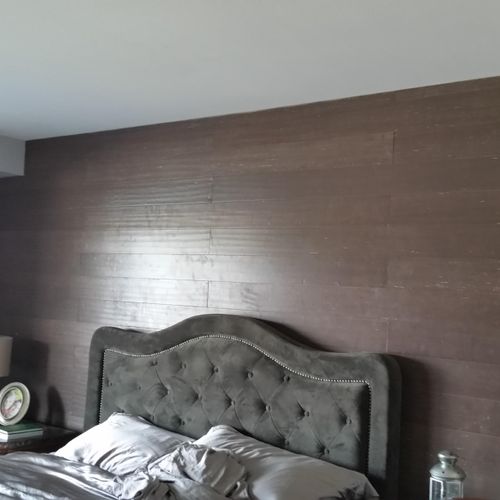 Bamboo accent wood wall