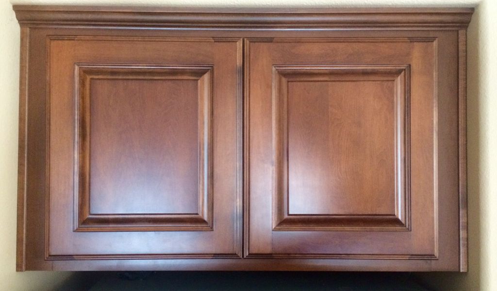 Cabinet installed over fridge