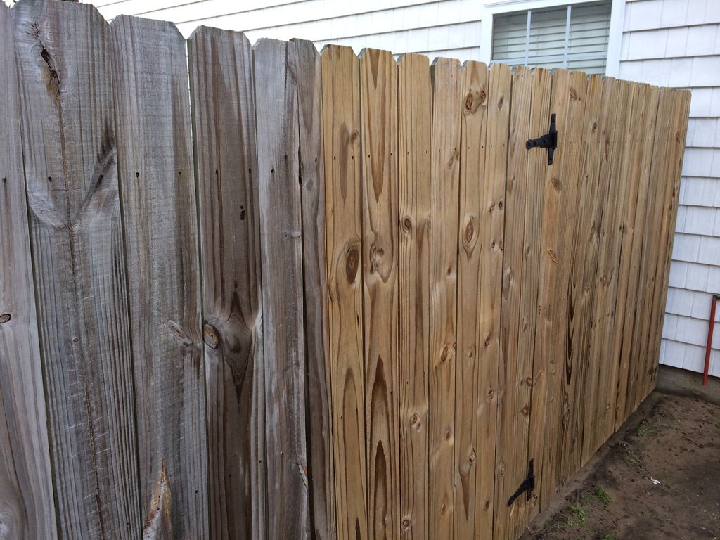 This fence was cleaned with my special house wash 