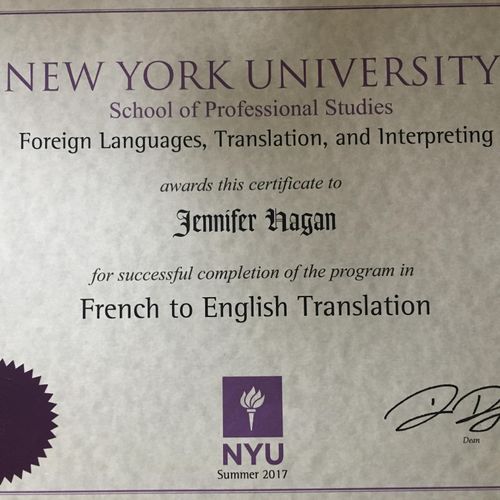 French to English Translation Certification