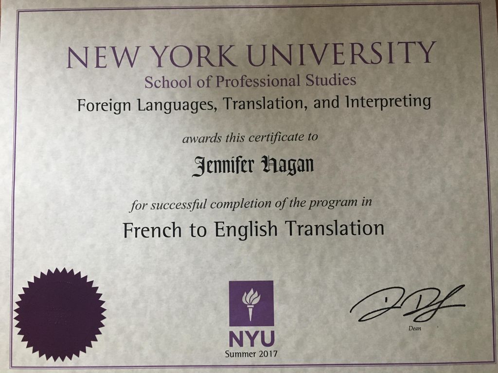 French to English Translation Certification