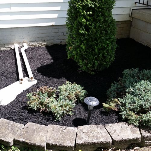 take up old mulch and replace with new at  my own 
