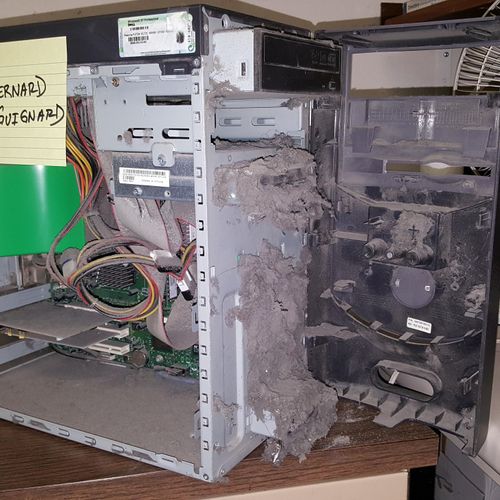 Client office computer was experiencing overheatin