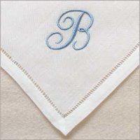 Napkin with an embroider B