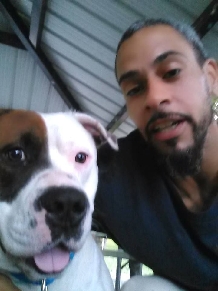 Me and Sinister on our walk through the park