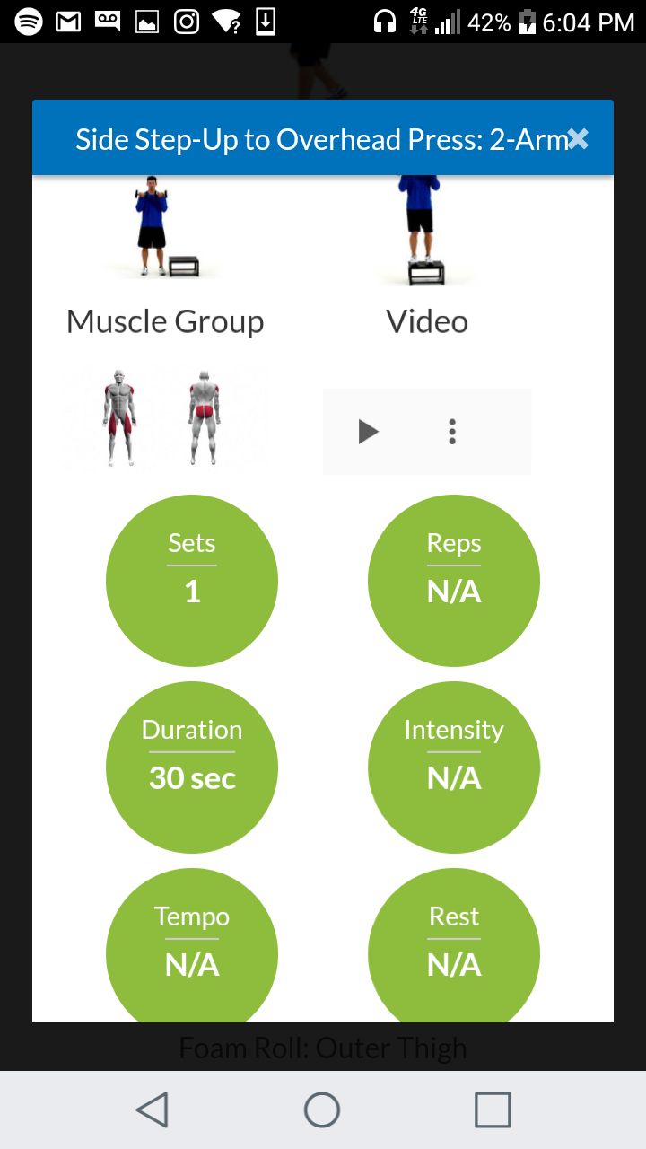 screen shot of fitness gps