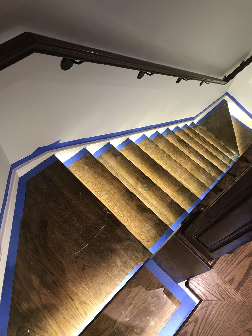 Stair LED Lighting and painting 