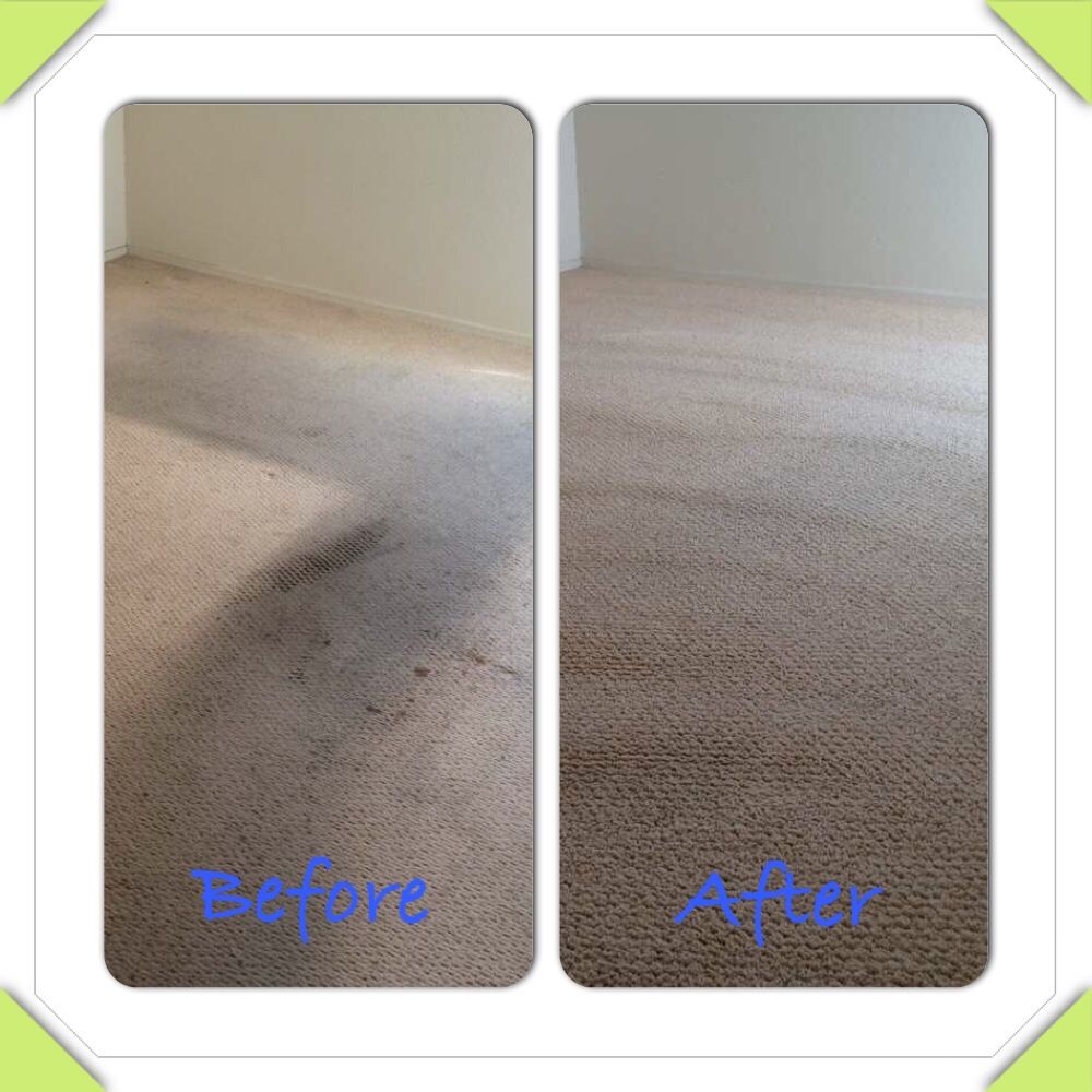Before and after out carpet cleaning