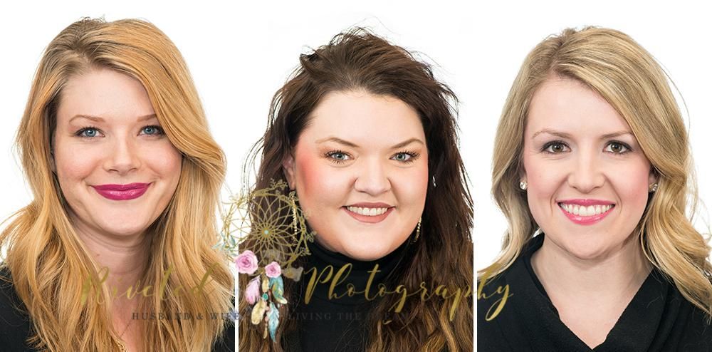 Headshots on a white background for Salon X in Lov