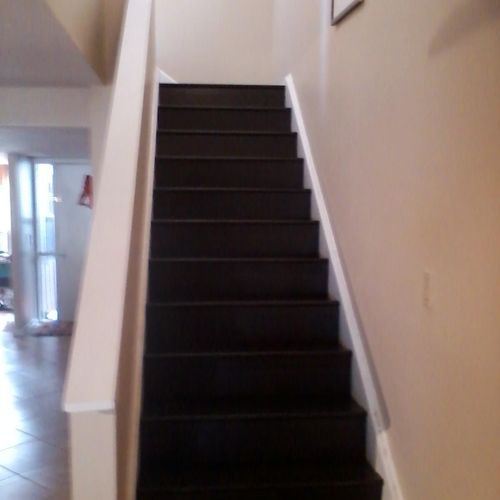  hardwood floor and stairs