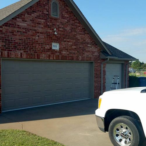 BEFORE Garage Door and Frame Repaint