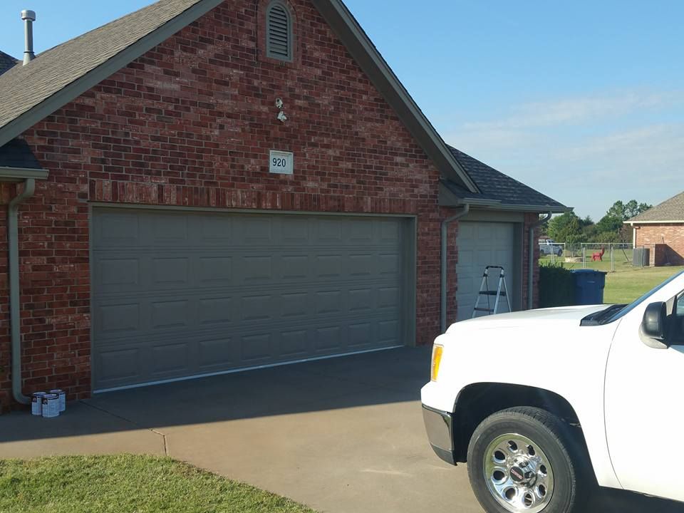 BEFORE Garage Door and Frame Repaint