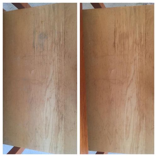 Before and After of a table