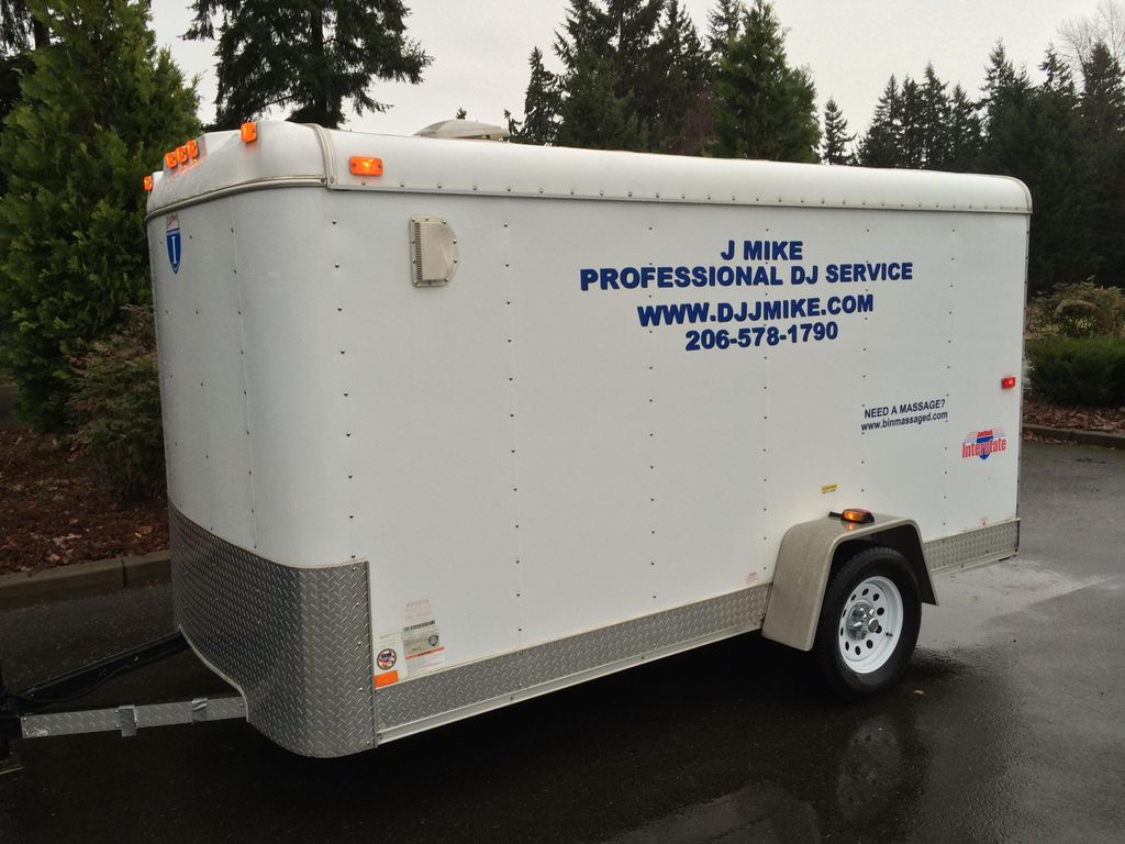Enclosed trailer I transport my equipment.