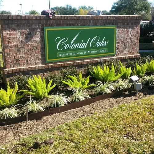 New landscaping at assistant living Center