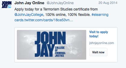 Example of Twitter ad.