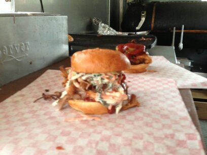 The Babe our delicious smoked pulled pork sandwich