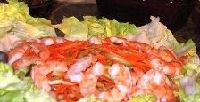 Shrimps, carrots & Lettuce Salad