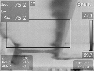 Thermal imaging to find hidden moisture.