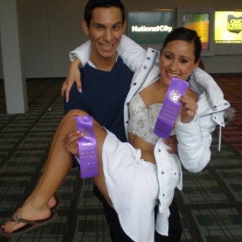 My dance partner and I at Ohio Nationals, winning 