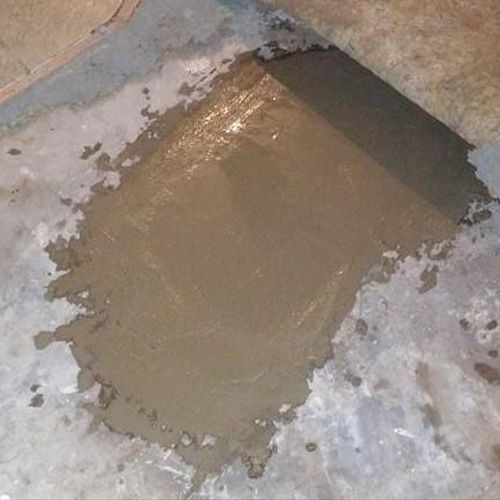 Covering a slab leak