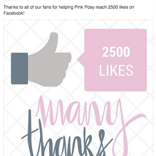 This post thanked our fans when we reached 2500 li