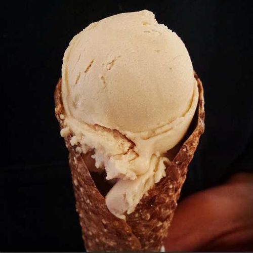 Vegan ice cream, made with cashews and young cocon
