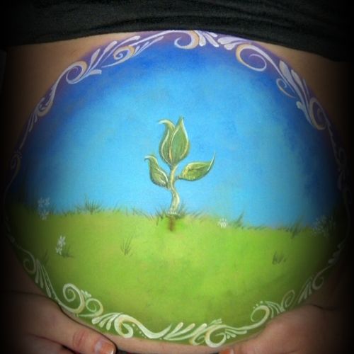 We are now offering "baby bump" paintings! Book a 