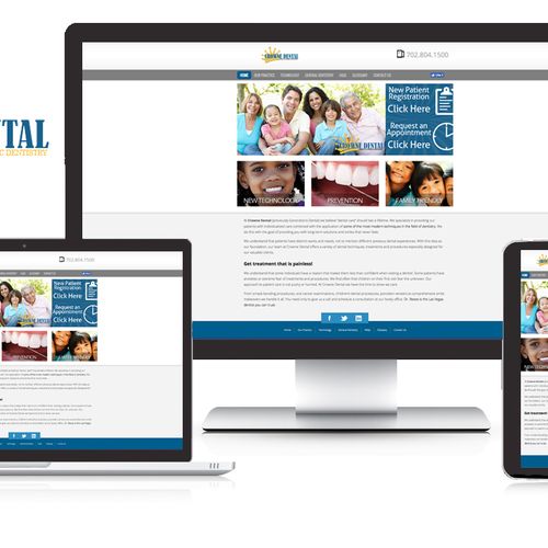 Website & logo re-design for Las vegas dentist Cro