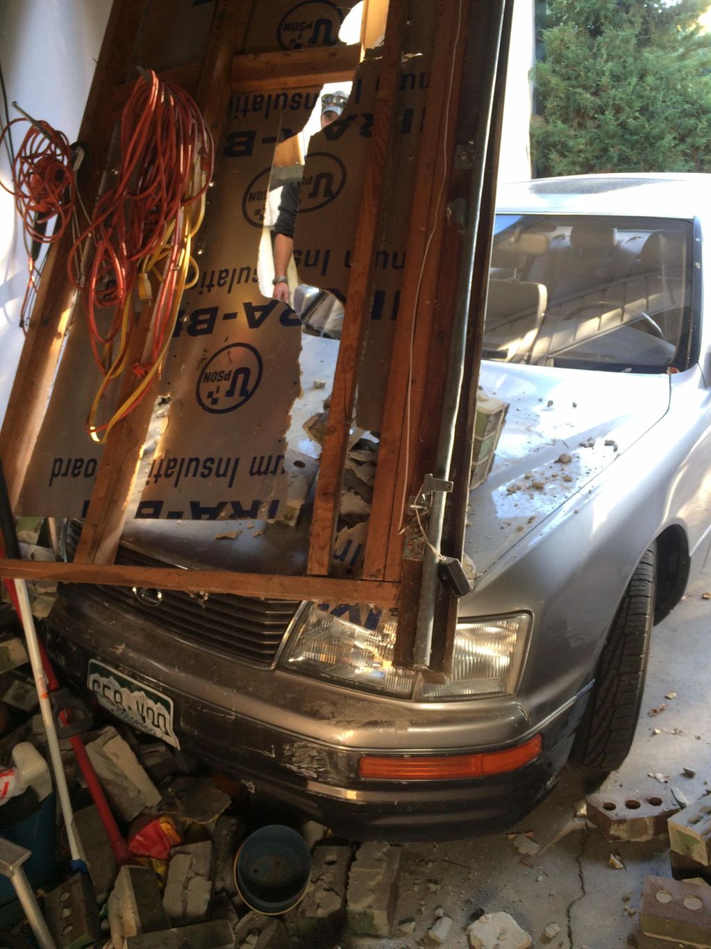 We had a homeowner drive their vehicle into their 