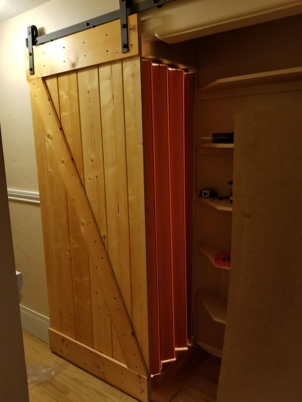 handicap accessible bathroom barn door