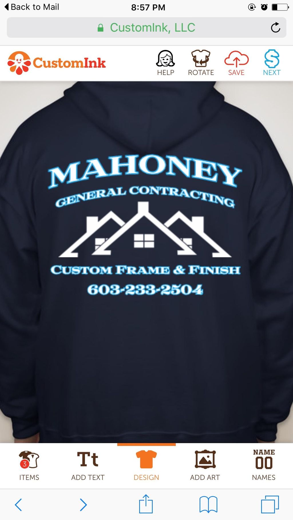 Mahoney Custom Frame
