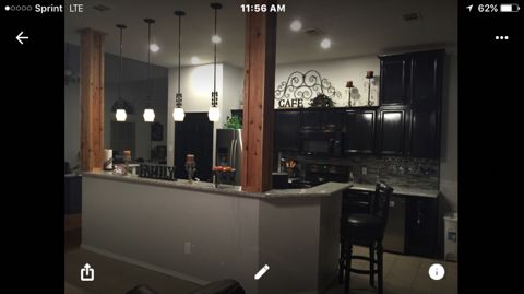 opened up kitchen to house