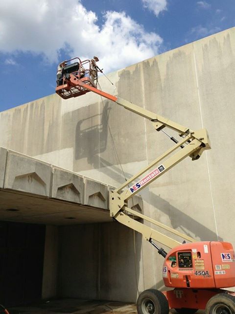 Power Washing a local high school