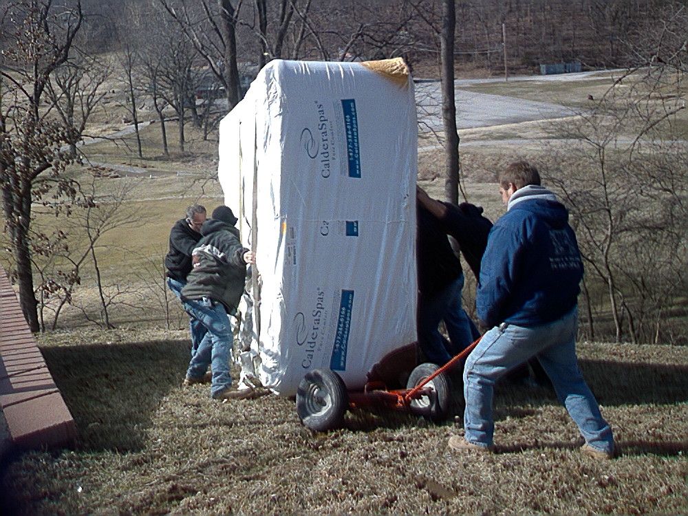 Hot Tub Delivery. No job is too tough.