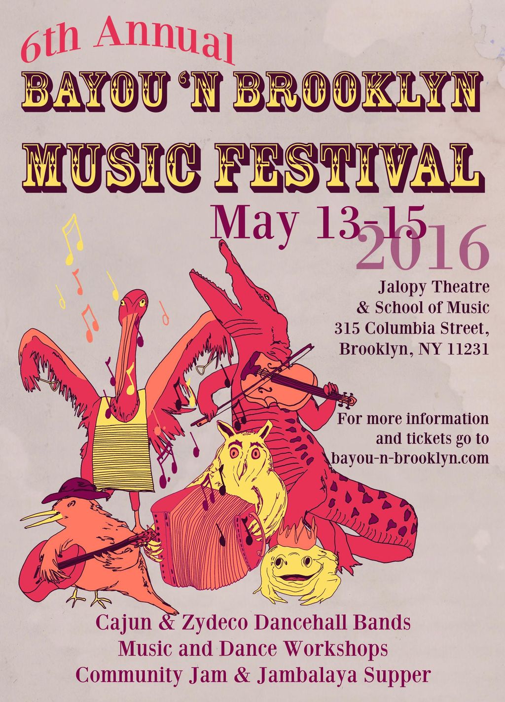 Bayou 'n Brooklyn Music Festival Illustration & De