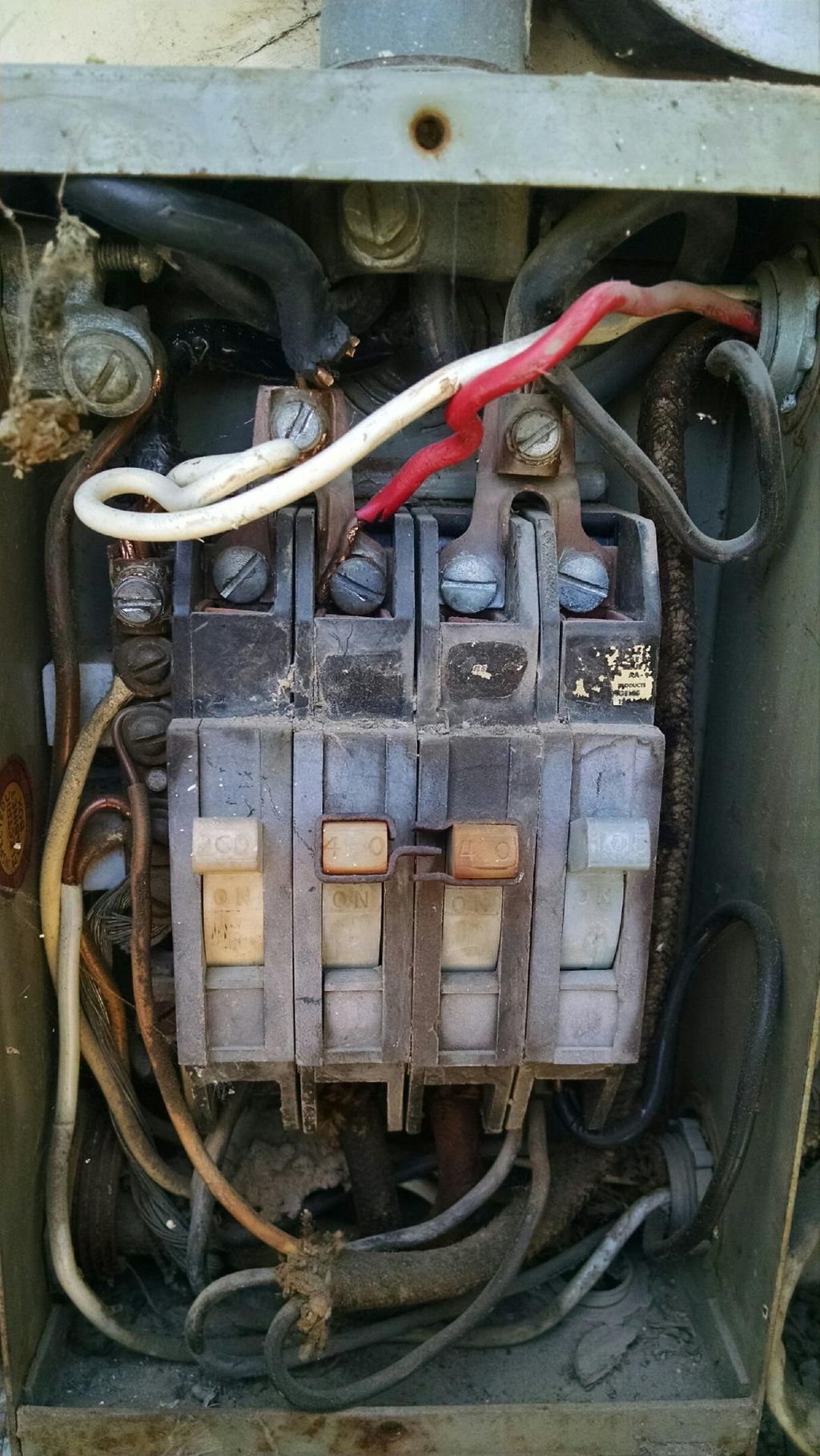 Old service below a meter is a big fire hazard