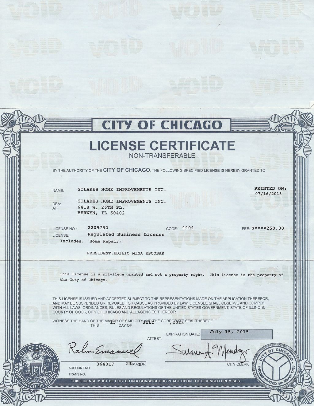 HR LICENSE