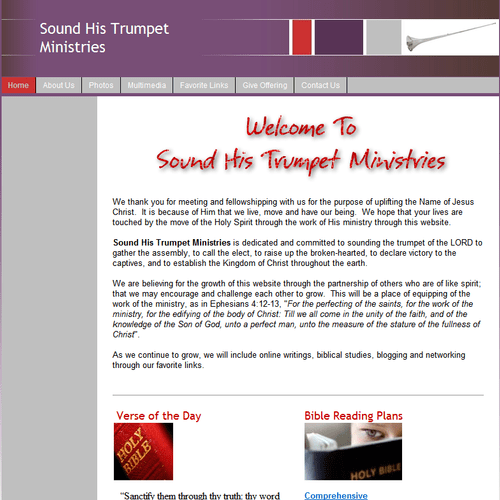 Sound His Trumpet Ministries Matching Website