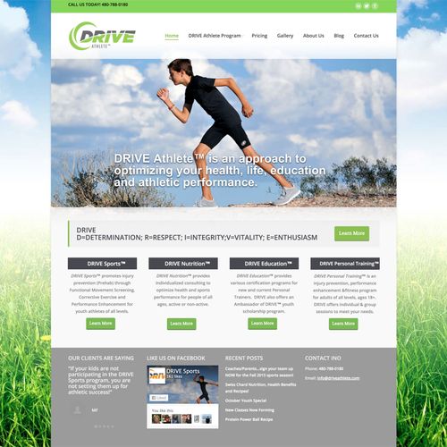 Drive Athlete Website Design - Scottsdale, Arizona