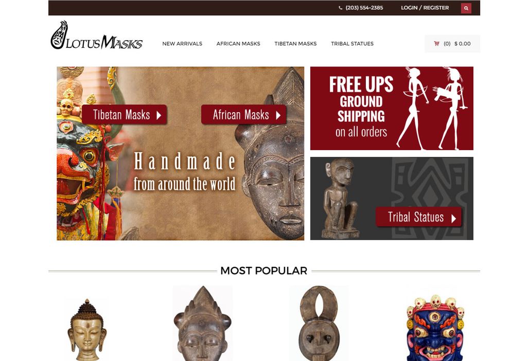 e-Commerce platform for masks from Africa and Tibe