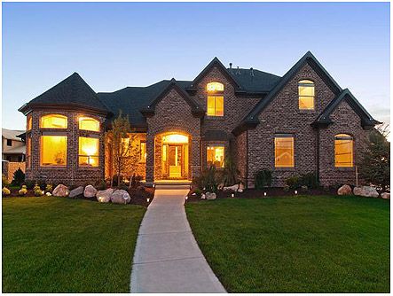 Brick house with turret 