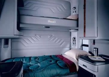 Interior view of Freightliner Century Condo Cab Tr