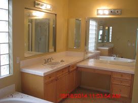 Before photo of bathroom.