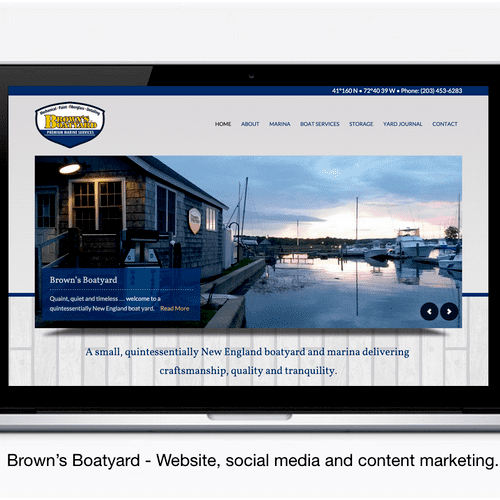 Website for Brown's Boatyard - created positioning