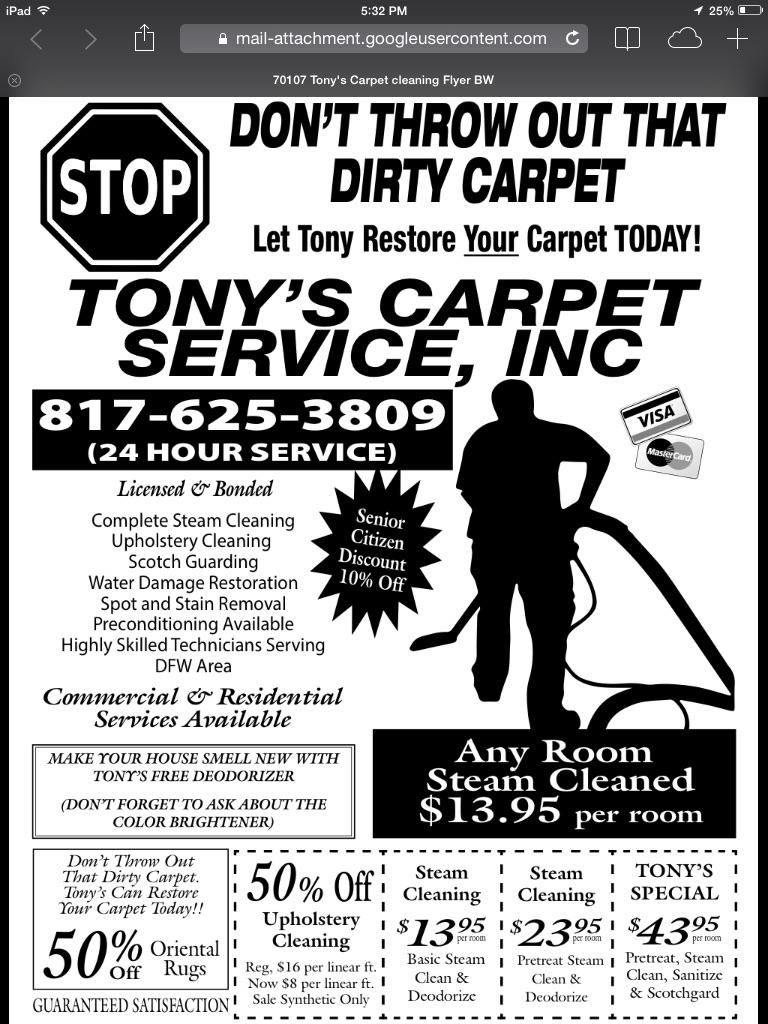 Tony's Carpet Cleaning Service Inc.