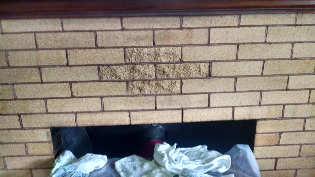 After pic - hardly any soot stain and bricks look 