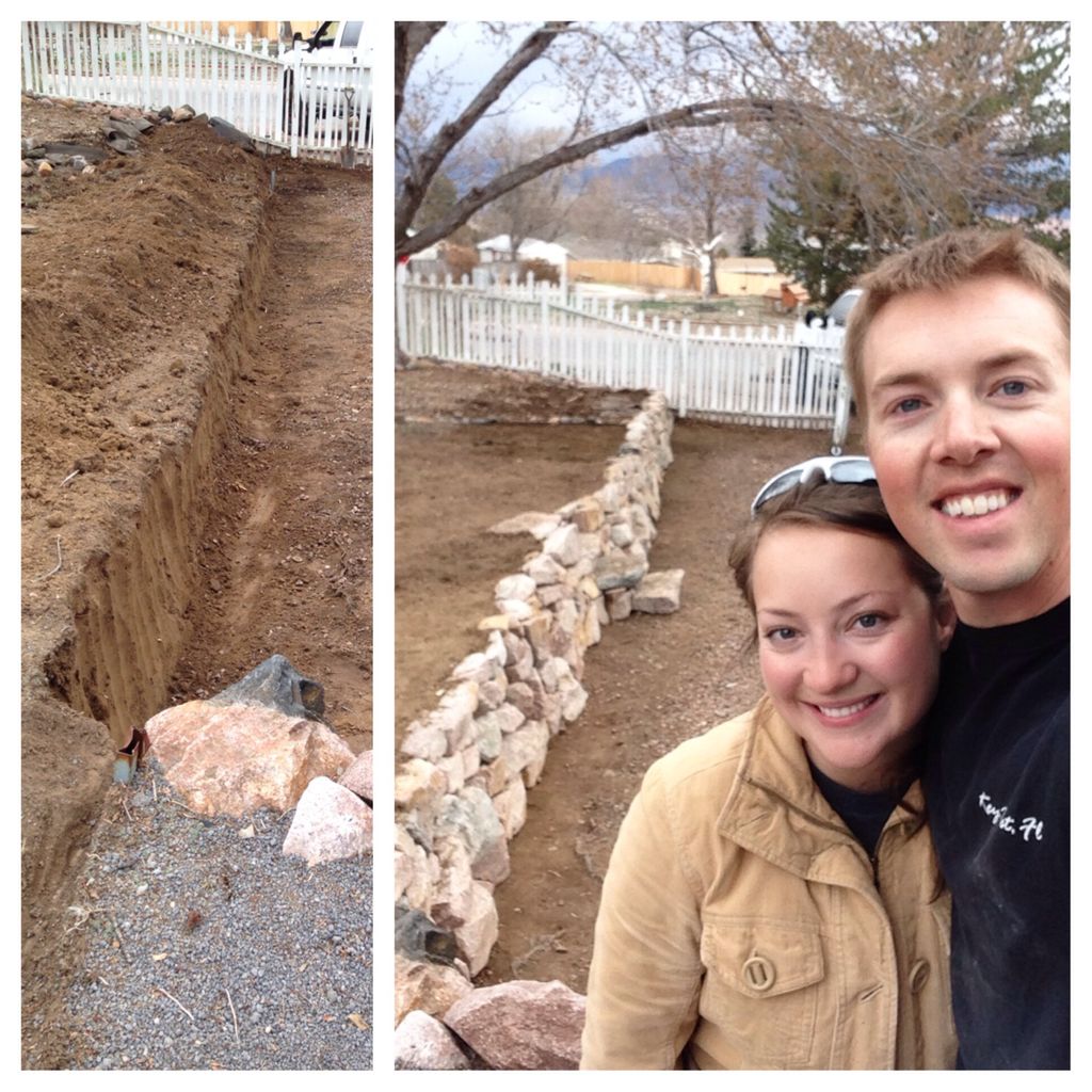 My wife and I put this retaining wall in on our ow