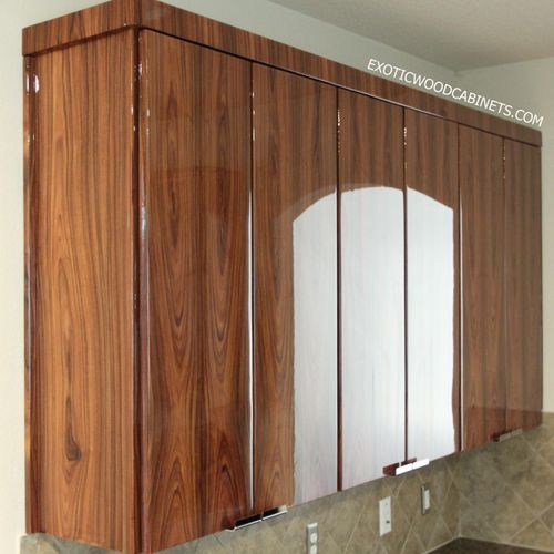 Bolivian Rosewood Wall Cabinets