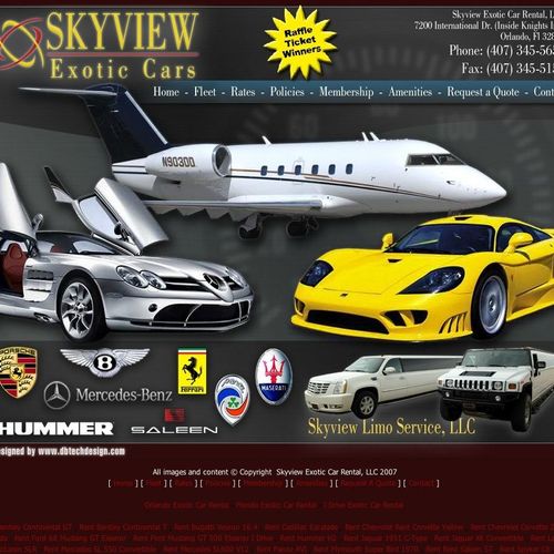 Rare & Exotic Car Rental website Design